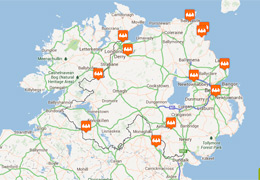 Map of Northern Ireland